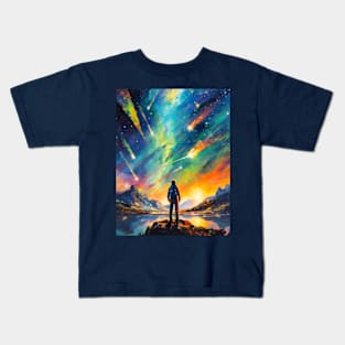 cosmic aurora Kids T-Shirt